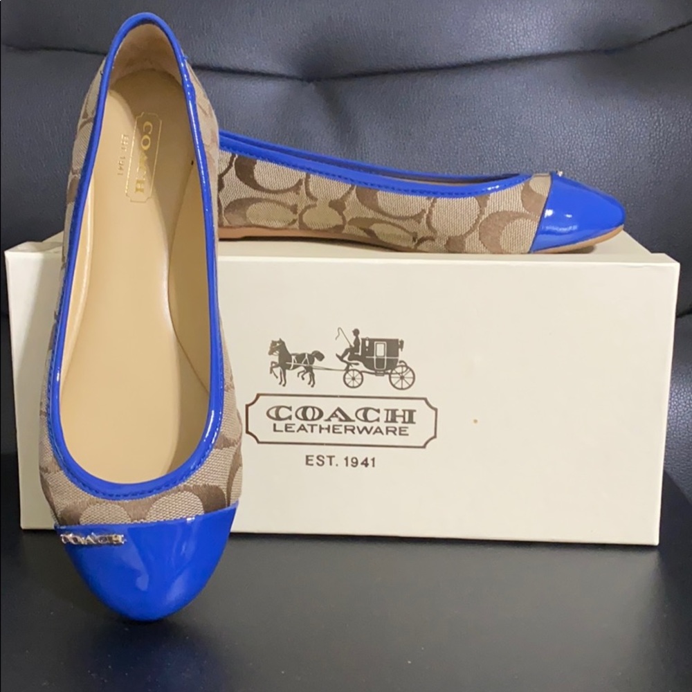 Coach Darena Signature Patent leather Ballet Flats